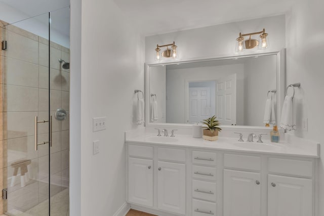 118 Jasper Ave, Franklin, TN 37064 - bathroom featuring double vanity and a stall shower
