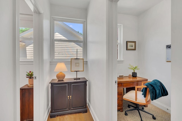 118 Jasper Ave, Franklin, TN 37064 - office area with baseboards and light wood-type flooring