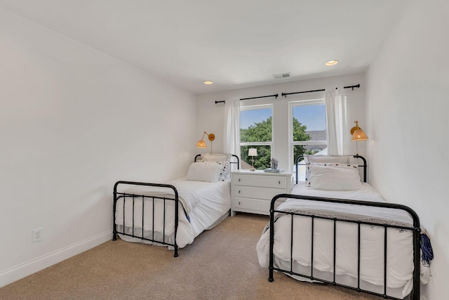 118 Jasper Ave, Franklin, TN 37064 - bedroom with light colored carpet, recessed lighting, and baseboards