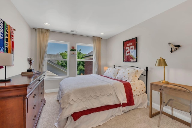 118 Jasper Ave, Franklin, TN 37064 - bedroom with light colored carpet, baseboards, and recessed lighting