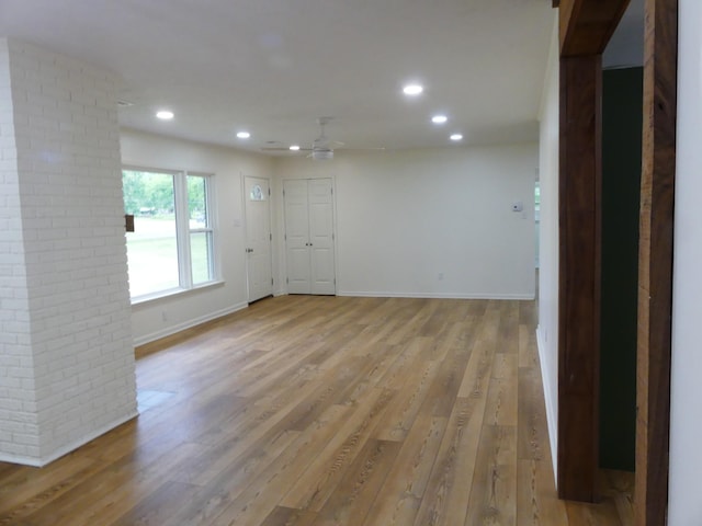 205 W 5th St, Parsons, TN 38363 - unfurnished room featuring light wood-style flooring, recessed lighting, baseboards, and ceiling fan