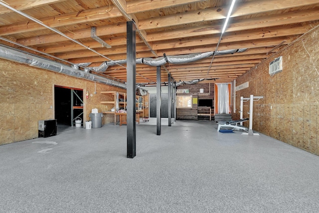 33 Edgewood Rd, Alexandria, TN 37012 - unfinished below grade area with a wall unit AC