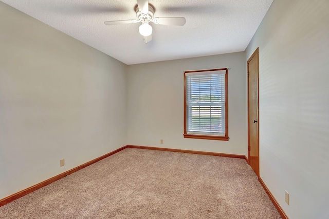 33 Edgewood Rd, Alexandria, TN 37012 - unfurnished room featuring light colored carpet, ceiling fan, a textured ceiling, and baseboards