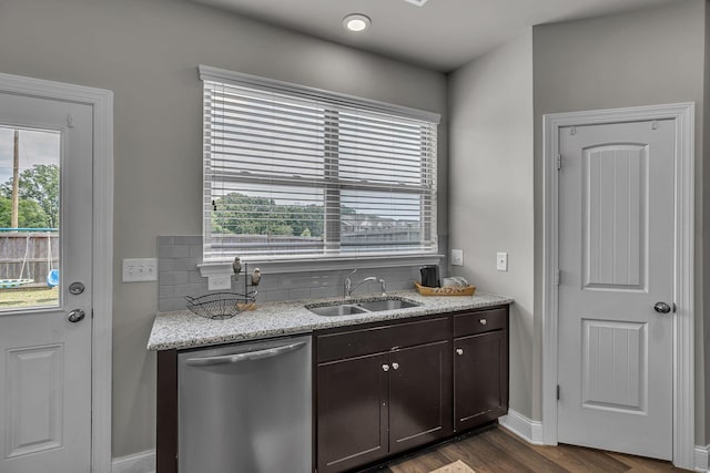 1010 Keeneland Dr, Spring Hill, TN 37174 - kitchen with stainless steel dishwasher, a sink, and plenty of natural light
