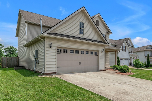 1010 Keeneland Dr, Spring Hill, TN 37174 - traditional-style home with a garage, concrete driveway, a front lawn, and a shingled roof