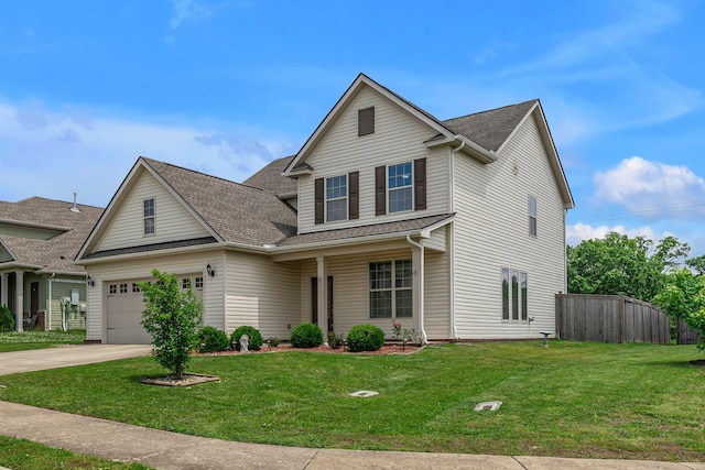 1010 Keeneland Dr, Spring Hill, TN 37174 - traditional-style house featuring roof with shingles, a garage, driveway, and a porch