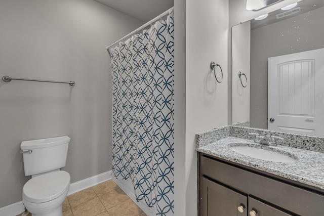 1010 Keeneland Dr, Spring Hill, TN 37174 - full bathroom featuring toilet, tile patterned flooring, vanity, and curtained shower