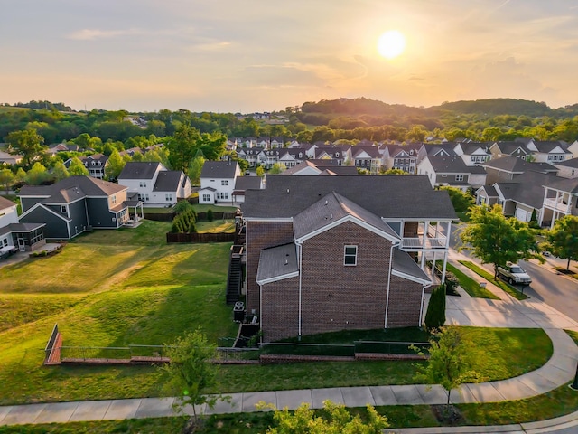 1820 Lanceford Ct, Franklin, TN 37067 - aerial view at dusk of a residential view