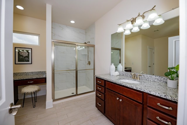1820 Lanceford Ct, Franklin, TN 37067 - bathroom with vanity and a shower stall