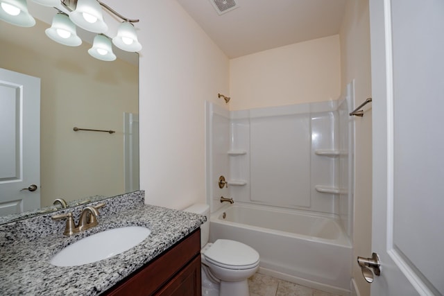 1820 Lanceford Ct, Franklin, TN 37067 - full bathroom featuring vanity, toilet, shower / washtub combination, and tile patterned flooring