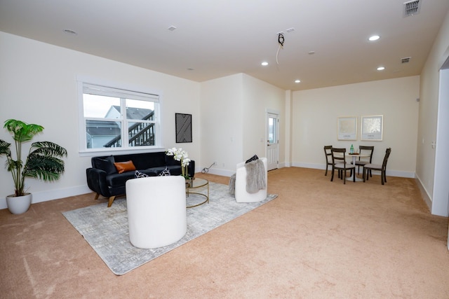 1820 Lanceford Ct, Franklin, TN 37067 - living area featuring carpet floors, recessed lighting, and baseboards