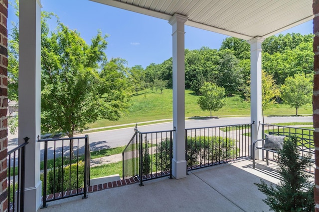 1820 Lanceford Ct, Franklin, TN 37067 - porch featuring view of wooded area