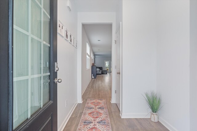 2405 Quinn Dr, White House, TN 37188 - hallway with wood finished floors and baseboards