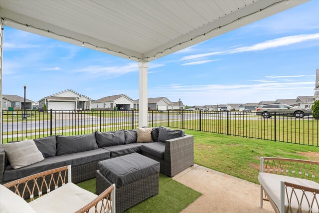 2405 Quinn Dr, White House, TN 37188 - view of patio with a residential view and outdoor lounge area