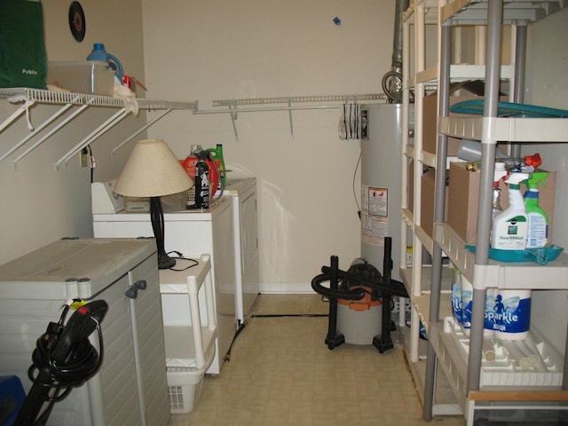 6225 Mount View Rd, Antioch, TN 37013 - laundry area with washer and clothes dryer and gas water heater