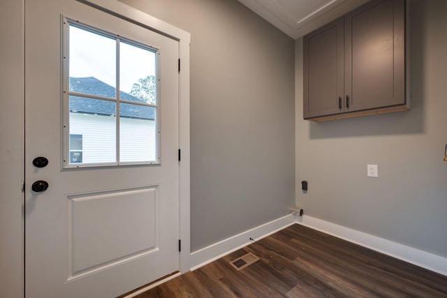 85 Truform Way, Dickson, TN 37055 - laundry area with cabinet space, dark wood-style floors, and baseboards