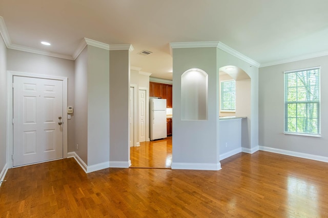4316 Summercrest Blvd Unit 512, Antioch, TN 37013 - foyer entrance featuring wood finished floors, baseboards, ornamental molding, and recessed lighting