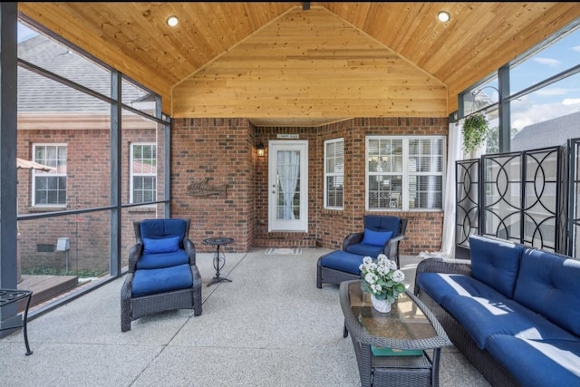 5122 Stonewood Dr, Smyrna, TN 37167 - sunroom / solarium featuring an outdoor living space and vaulted ceiling