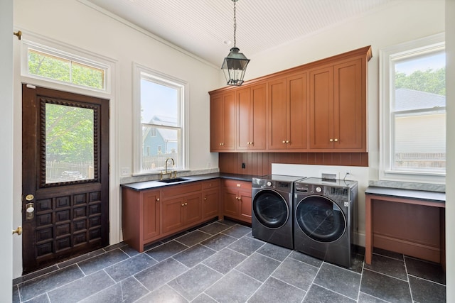 1051 W Main St, Franklin, TN 37064 - laundry room featuring cabinet space and washing machine and dryer