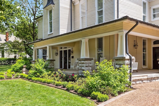 1051 W Main St, Franklin, TN 37064 - entrance to property with covered porch and a lawn