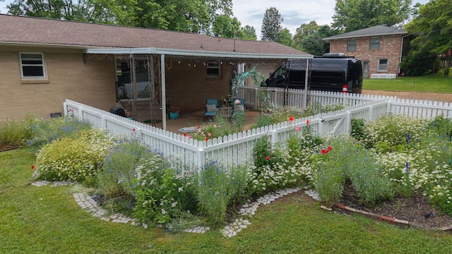 4011 Sheddan Dr, Columbia, TN 38401 - rear view of house featuring brick siding and a patio