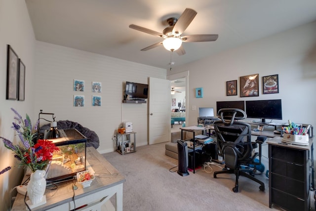 308 Whisper Wood Way, Lebanon, TN 37087 - office space with ceiling fan and carpet flooring