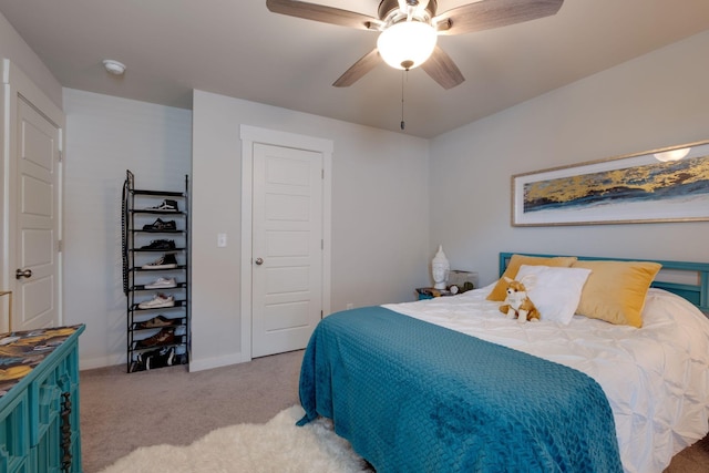 308 Whisper Wood Way, Lebanon, TN 37087 - bedroom with light colored carpet, ceiling fan, and baseboards