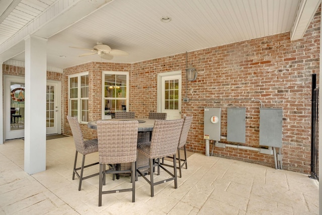 6948 Whispering Oaks Dr, Springfield, TN 37172 - view of patio / terrace featuring ceiling fan and outdoor dining space