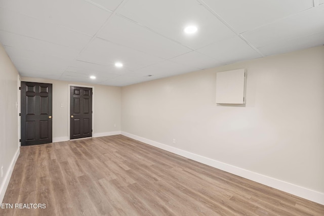 17 Westover Dr, Oak Ridge, TN 37830 - finished basement with light wood finished floors, baseboards, recessed lighting, and a drop ceiling