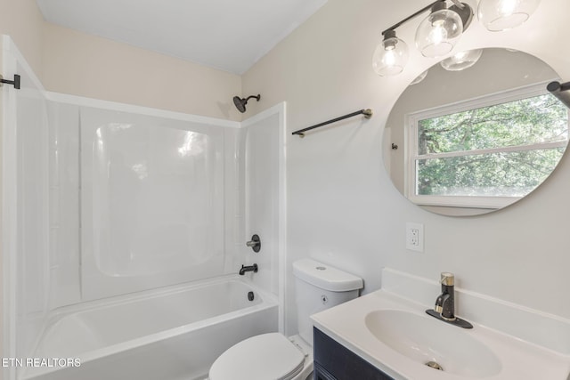 17 Westover Dr, Oak Ridge, TN 37830 - bathroom with toilet, shower / bath combination, and vanity