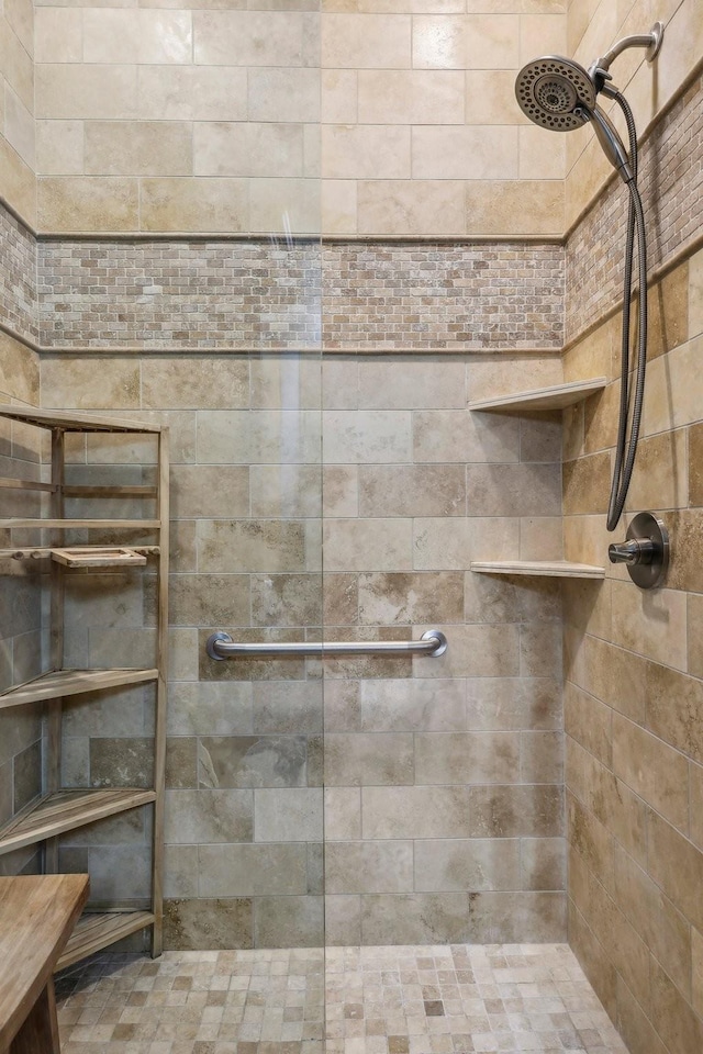 1313 Ridge Rd, Dickson, TN 37055 - bathroom with a tile shower