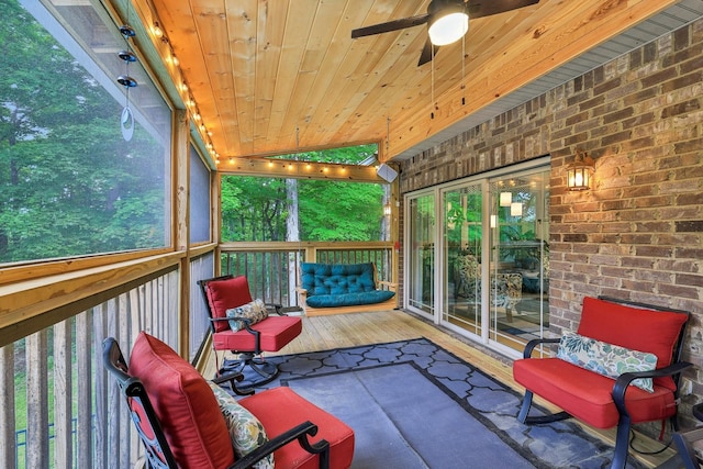1313 Ridge Rd, Dickson, TN 37055 - wooden terrace with a ceiling fan