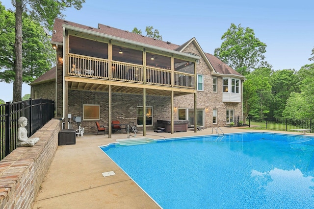 1313 Ridge Rd, Dickson, TN 37055 - view of pool featuring a hot tub and a patio