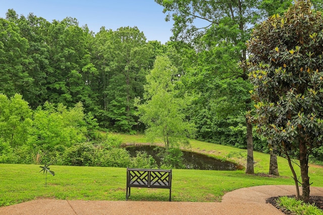 1313 Ridge Rd, Dickson, TN 37055 - surrounding community featuring a lawn, a water view, and a view of trees