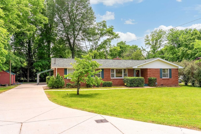120 Donna Dr, Hendersonville, TN 37075 - single story home with brick siding, concrete driveway, a front lawn, and crawl space