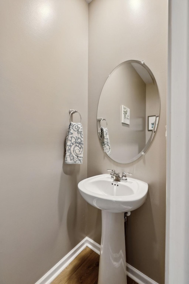 866 Long Leaf Rd, Lebanon, TN 37087 - bathroom with baseboards and wood finished floors