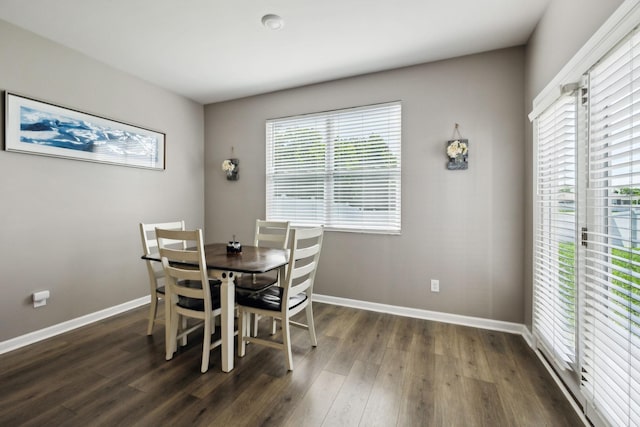 866 Long Leaf Rd, Lebanon, TN 37087 - dining space with dark wood finished floors and baseboards