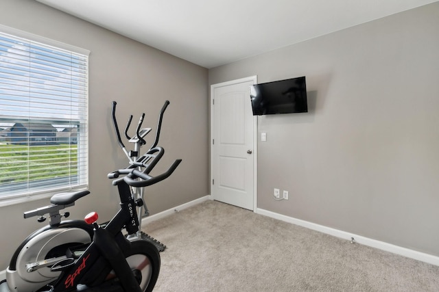 866 Long Leaf Rd, Lebanon, TN 37087 - workout area featuring light carpet and baseboards