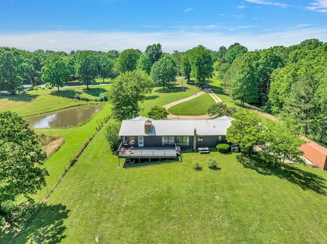 2993 Hobbitshire Dr, Centerville, TN 37033 - aerial view of property and surrounding area with a large body of water