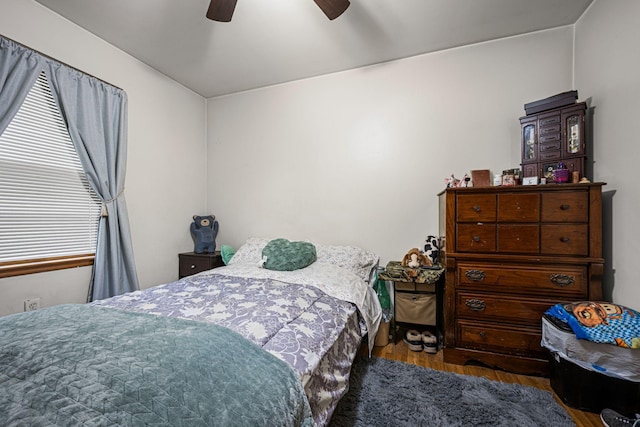 4409 Carter Dr, Nunnelly, TN 37137 - bedroom featuring wood finished floors and a ceiling fan