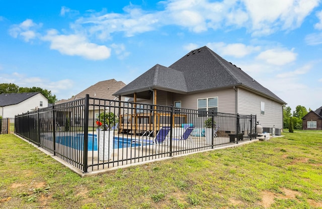 1103 Chagford Dr, Clarksville, TN 37043 - rear view of property featuring a patio, roof with shingles, and cooling unit