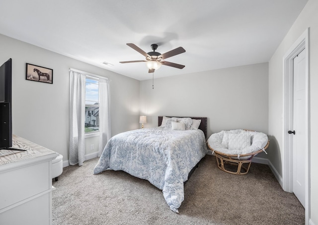 1103 Chagford Dr, Clarksville, TN 37043 - bedroom with light colored carpet, baseboards, and ceiling fan