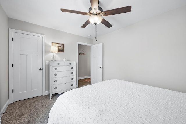 1103 Chagford Dr, Clarksville, TN 37043 - carpeted bedroom with baseboards and ceiling fan