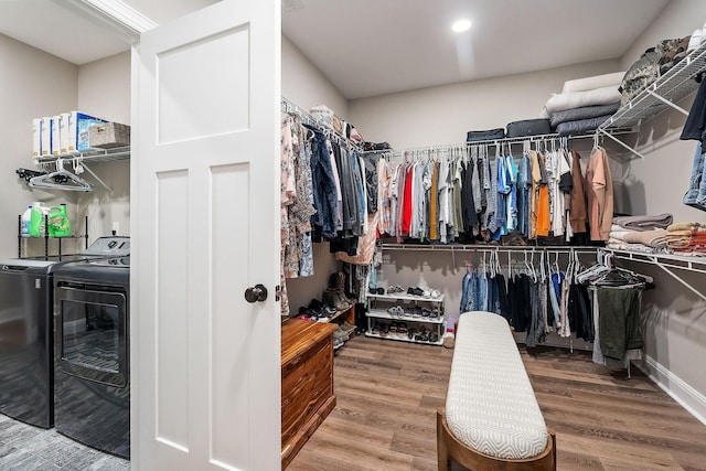 3050 Westowne Cir, Cookeville, TN 38501 - spacious closet with washer and dryer and wood finished floors