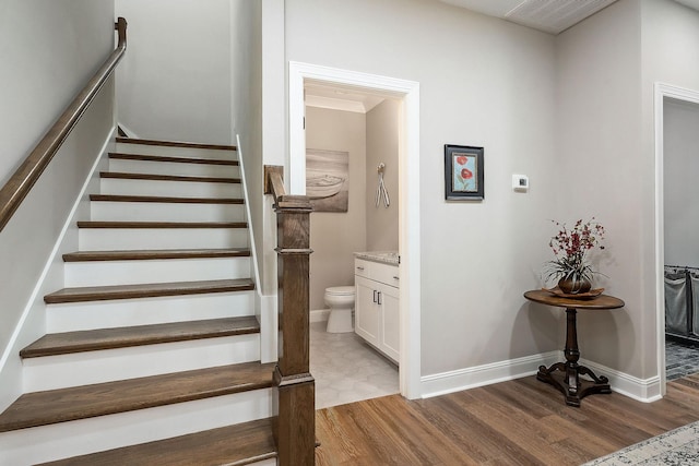 3050 Westowne Cir, Cookeville, TN 38501 - stairs featuring wood finished floors and baseboards
