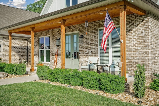 3050 Westowne Cir, Cookeville, TN 38501 - view of exterior entry featuring brick siding and french doors