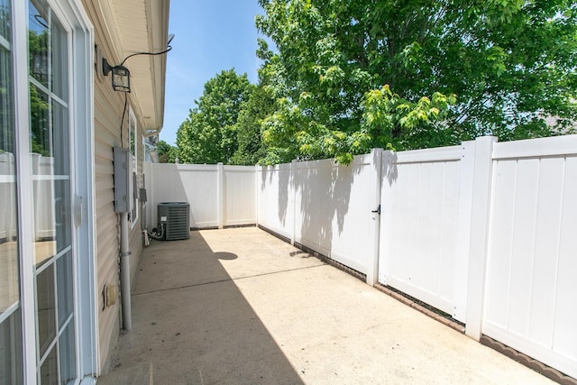 2026 Caladonia Way, Smyrna, TN 37167 - fenced backyard featuring central AC unit and a patio area