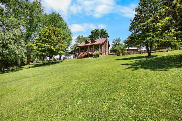 211 Hood St, Dover, TN 37058 - view of yard featuring stairway