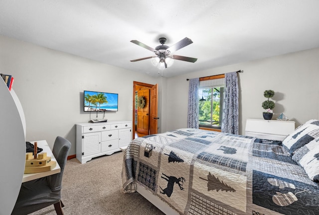 211 Hood St, Dover, TN 37058 - bedroom featuring carpet floors, ceiling fan, and baseboards