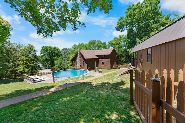 211 Hood St, Dover, TN 37058 - view of pool featuring view of scattered trees, a patio area, and an outdoor structure